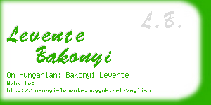 levente bakonyi business card